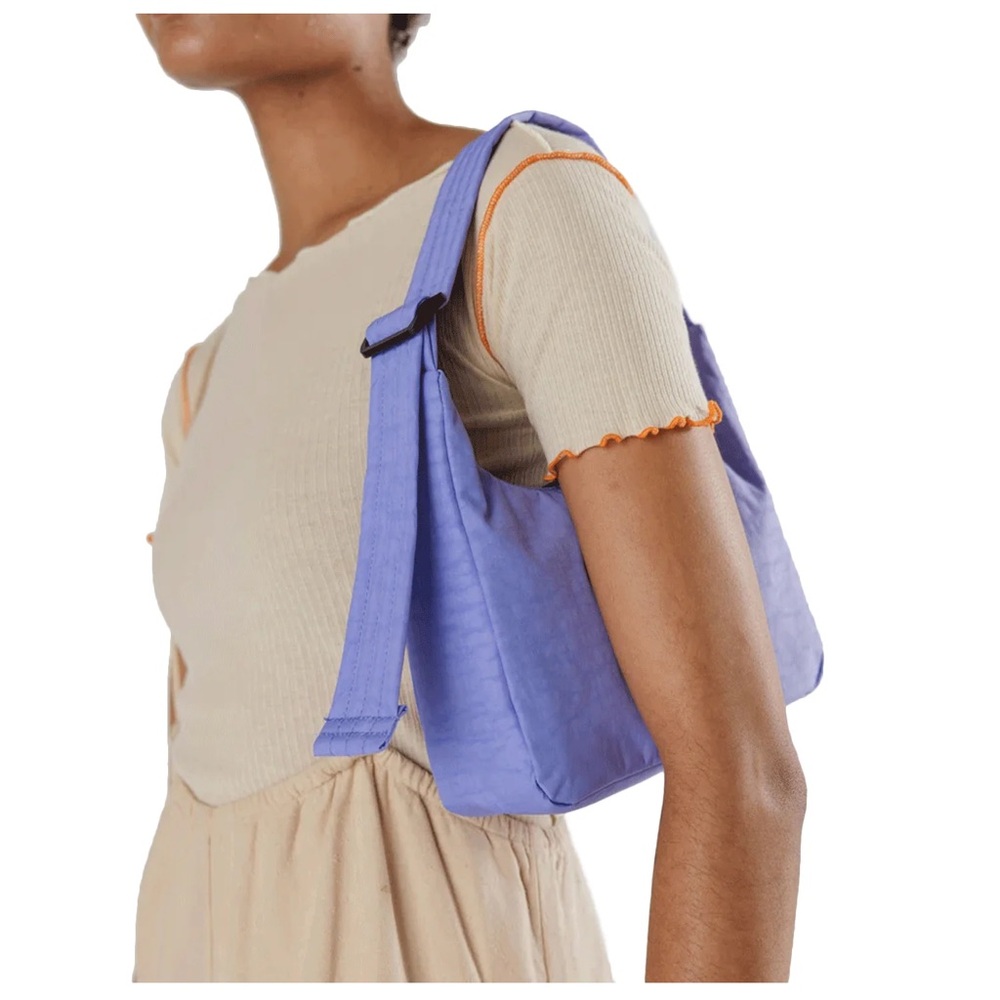 BAGGU Lilac Mini Nylon Shoulder Bag